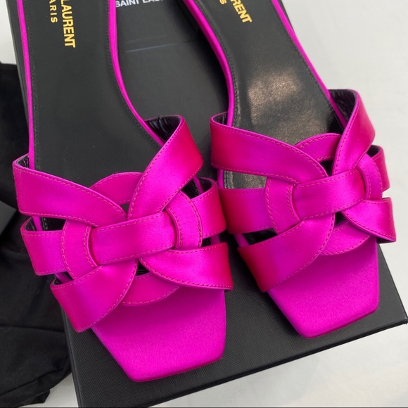 39 9 Saint Laurent Tribute Nu Pieds Slide Sandals - Picture 2 of 16